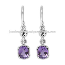 Beautiful Amethyst Gemstone 925 Sterling Silver Earring